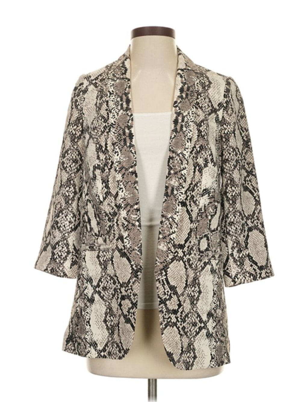 Express Snakeskin Print Black and White Blazer - XS